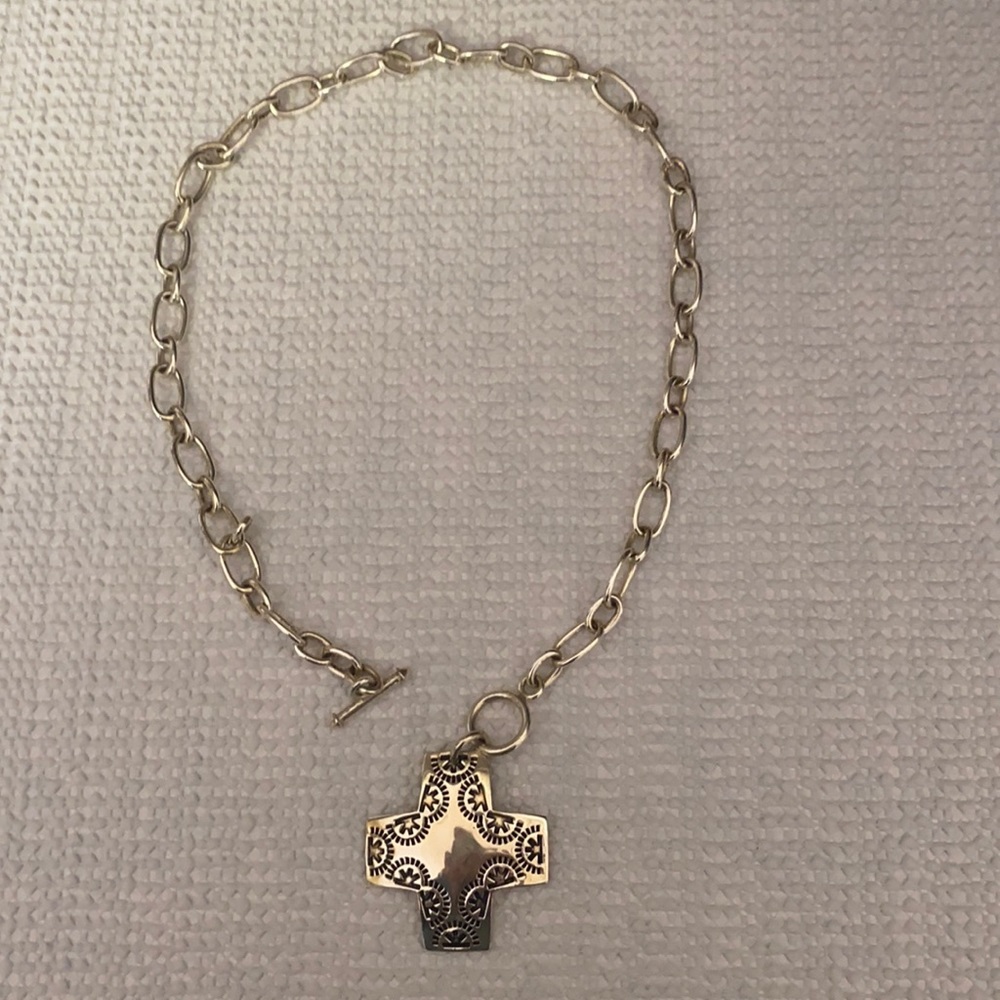 Retired Silpada Cross Toggle necklace